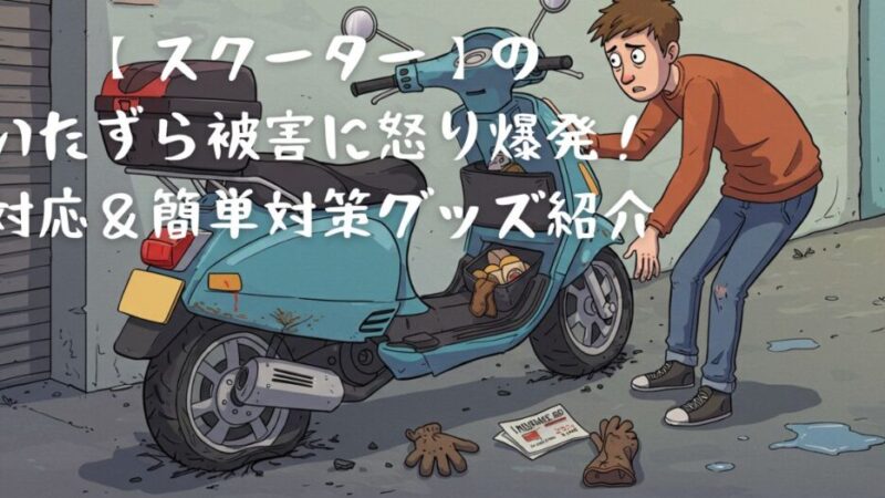 【スクーター】のいたずら被害に怒り爆発!対応&簡単対策グッズ紹介